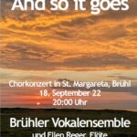 Plakat Konzert BVE - And so it goes