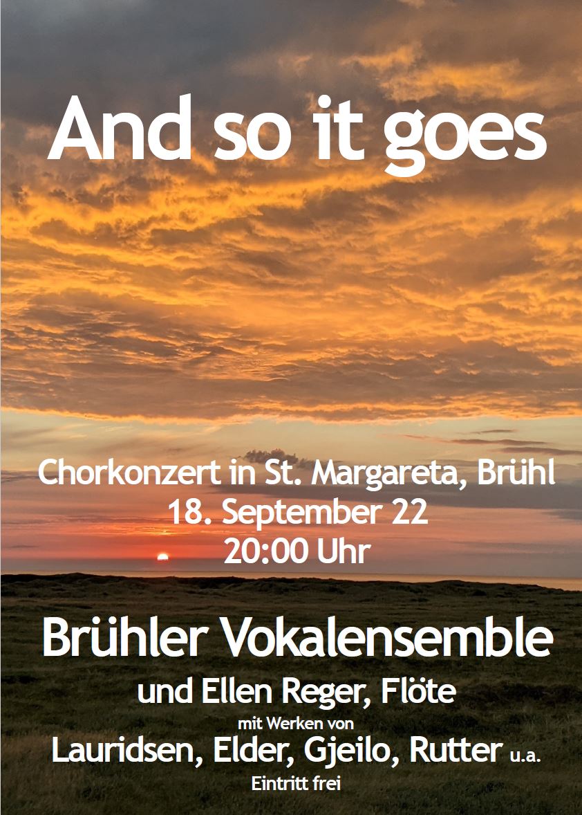 Plakat Konzert BVE - And so it goes